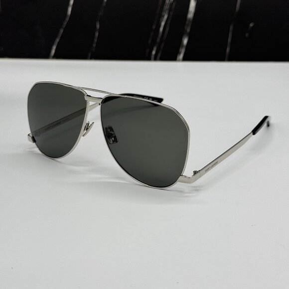 NEW SAINT LAURENT SL690 DUST 002 SUNGLASSES MEN SILVER EYEWEAR SL 690 DUST 002 - Picture 3 of 13